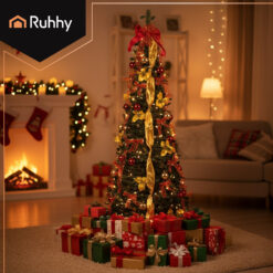 180cm kokkupandav kunstkuusk koos kaunistustega Soodukas.Com