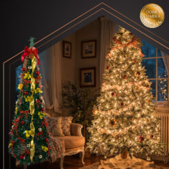 180cm kokkupandav kunstkuusk koos kaunistustega Soodukas.Com