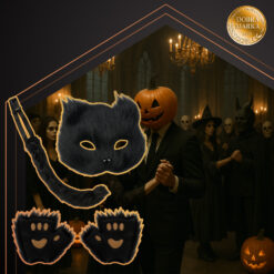 Loomakostüüm - karvane kassikostüüm, musta pantri kostüüm Soodukas.Com