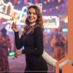 Valge kassi kostüüm Soodukas.Com