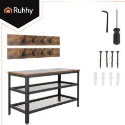 Esikumööbel - jalatsiriiul-pink + nagid  Soodukas.Com