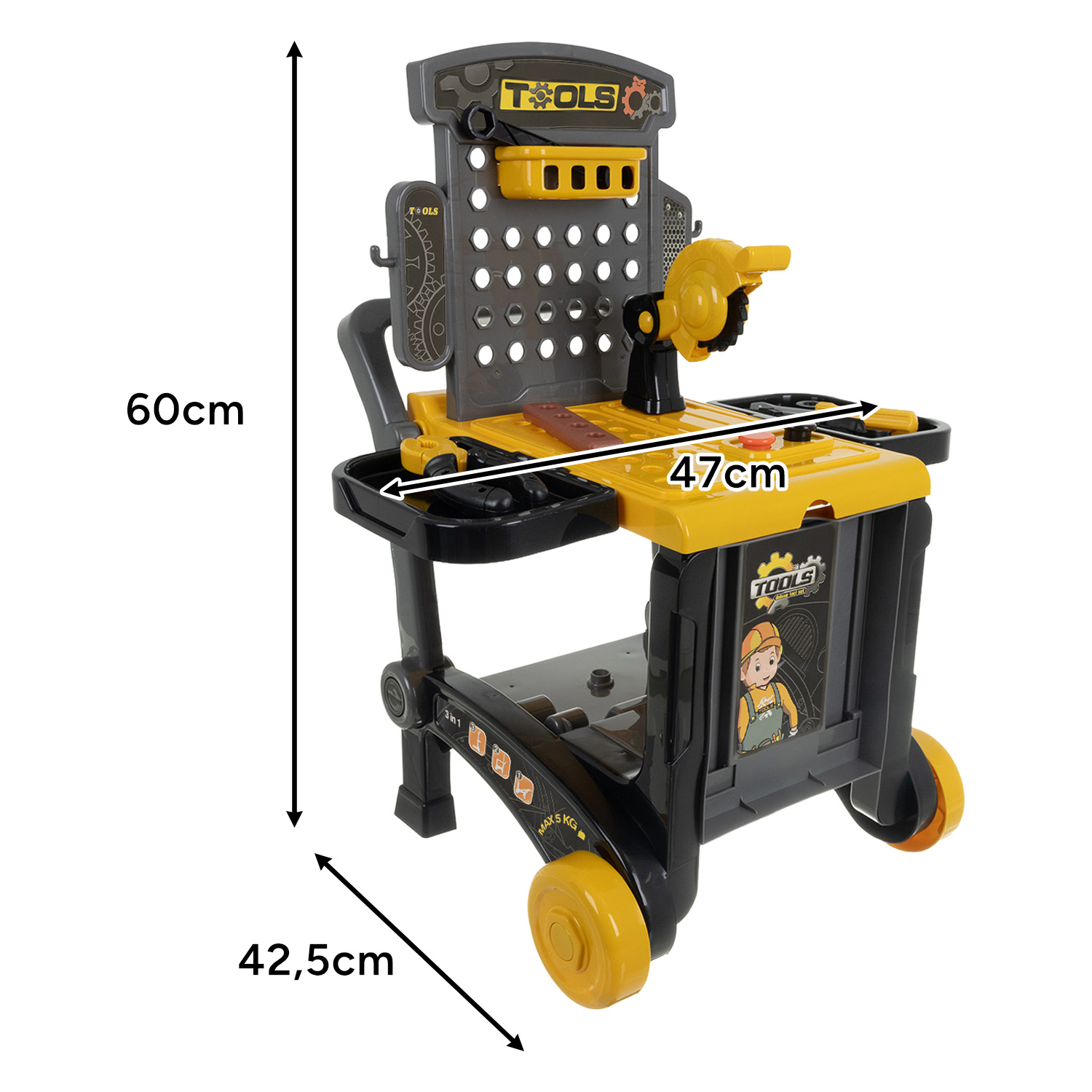 3in1 mängutöökoda + 59-osaline tööriistakomplekt kohvris – Soodukas.Com 3in1 mängutöökoda + 59-osaline tööriistakomplekt kohvris - Image 4