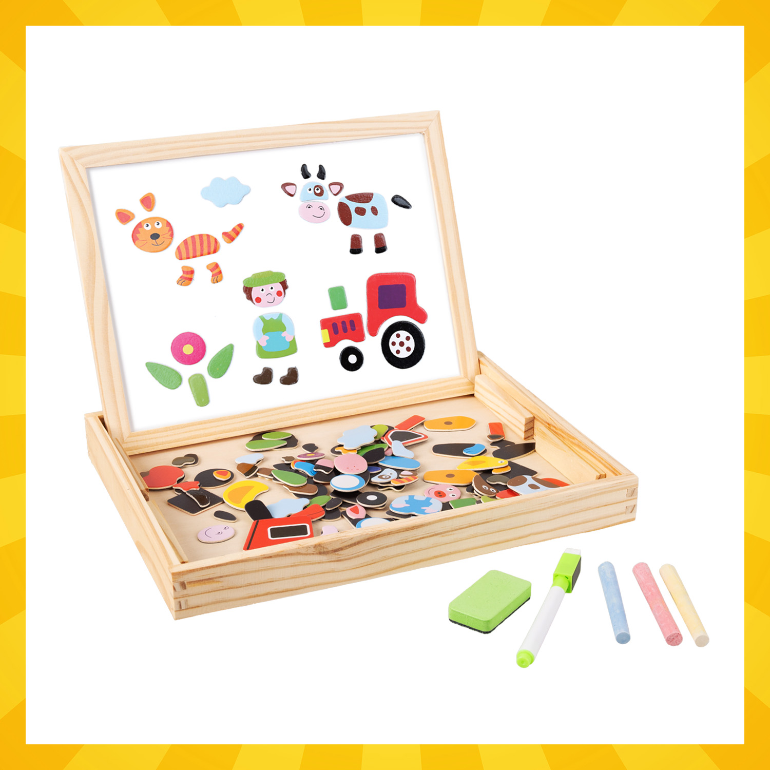 Kahepoolne joonistustahvel + 108 magnetit ja tarvikud – Soodukas.Com Kahepoolne joonistustahvel + 108 magnetit ja tarvikud - Image 11