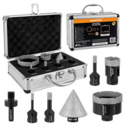 Teemant augusaagide ja -freeside komplekt kohvris