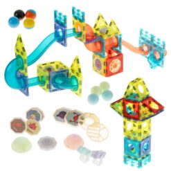 Magnetklotsid - 75-osaline pallirada valguselementidega  Soodukas.Com