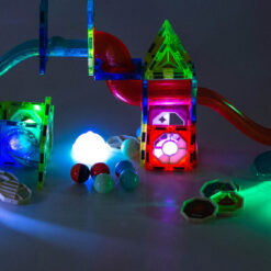 Alternative view of Magnetklotsid - 75-osaline pallirada valguselementidega 