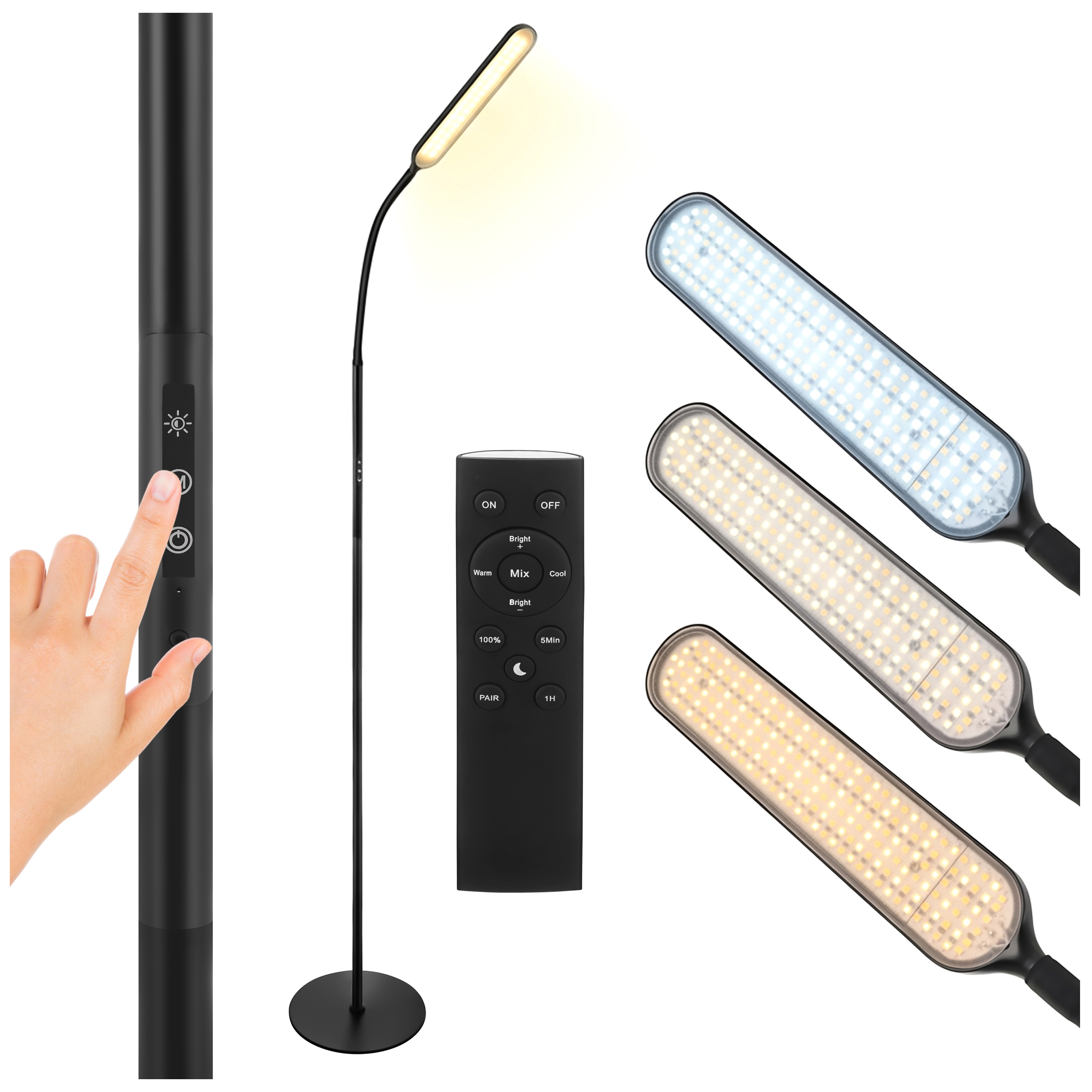 Reguleeritava valgusega LED põrandalamp 180cm – Soodukas.Com Reguleeritava valgusega LED põrandalamp 180cm