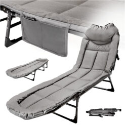 Kokkupandav matkavoodi - lamamistool reguleeritava seljatoega