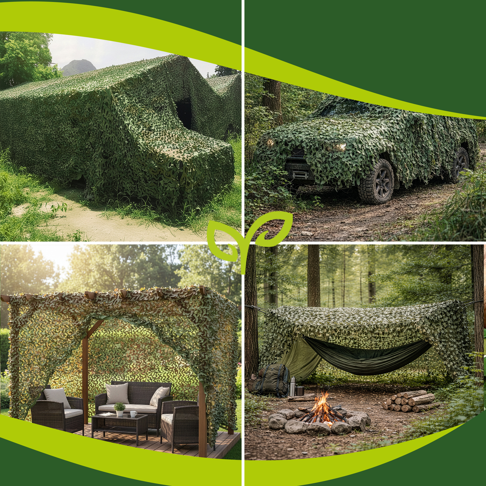 Kamuflaažvõrk 4×6m + 100 kinnitust – Soodukas.Com Kamuflaažvõrk 4×6m + 100 kinnitust - Image 2