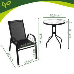 Aiamööbli komplekt – laud ja 2 tooli Soodukas.Com