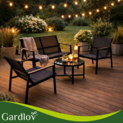 Aiamööbli komplekt – laud, diivan ja 2 tooli Soodukas.Com