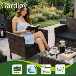 Aiamööbli komplekt – diivan, 2 tugitooli ja laud Soodukas.Com