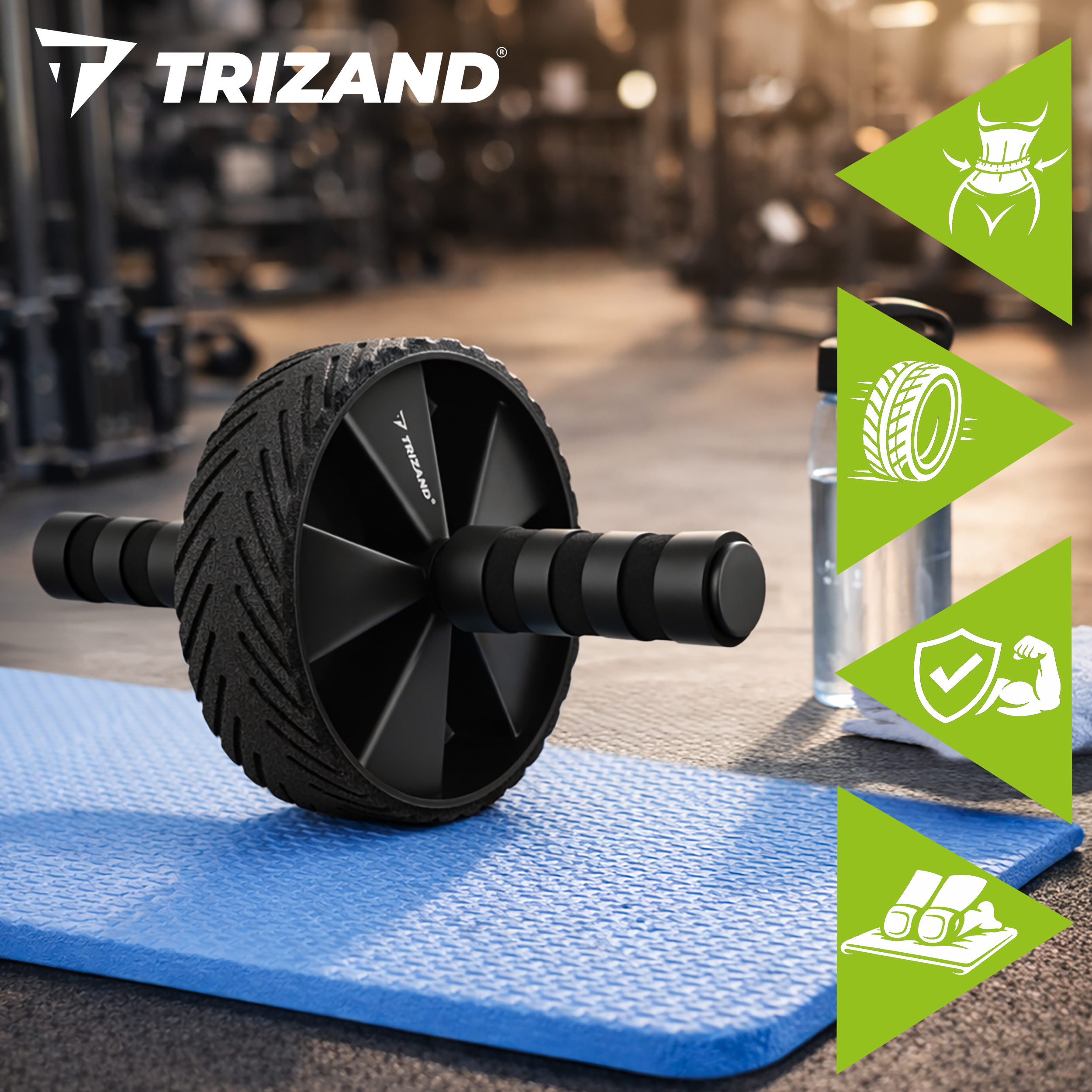 Kõhulihaste treeningratas koos põlvematiga – Soodukas.Com Kõhulihaste treeningratas koos põlvematiga - Image 2