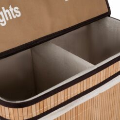 Bambusest kahe sektsiooniga pesukorv 100L Soodukas.Com