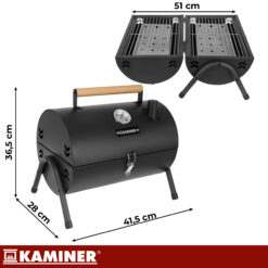 Kaasaskantav söegrill 2 resti ja termomeetriga – Soodukas.Com Kaasaskantav söegrill 2 resti ja termomeetriga Soodukas.Com