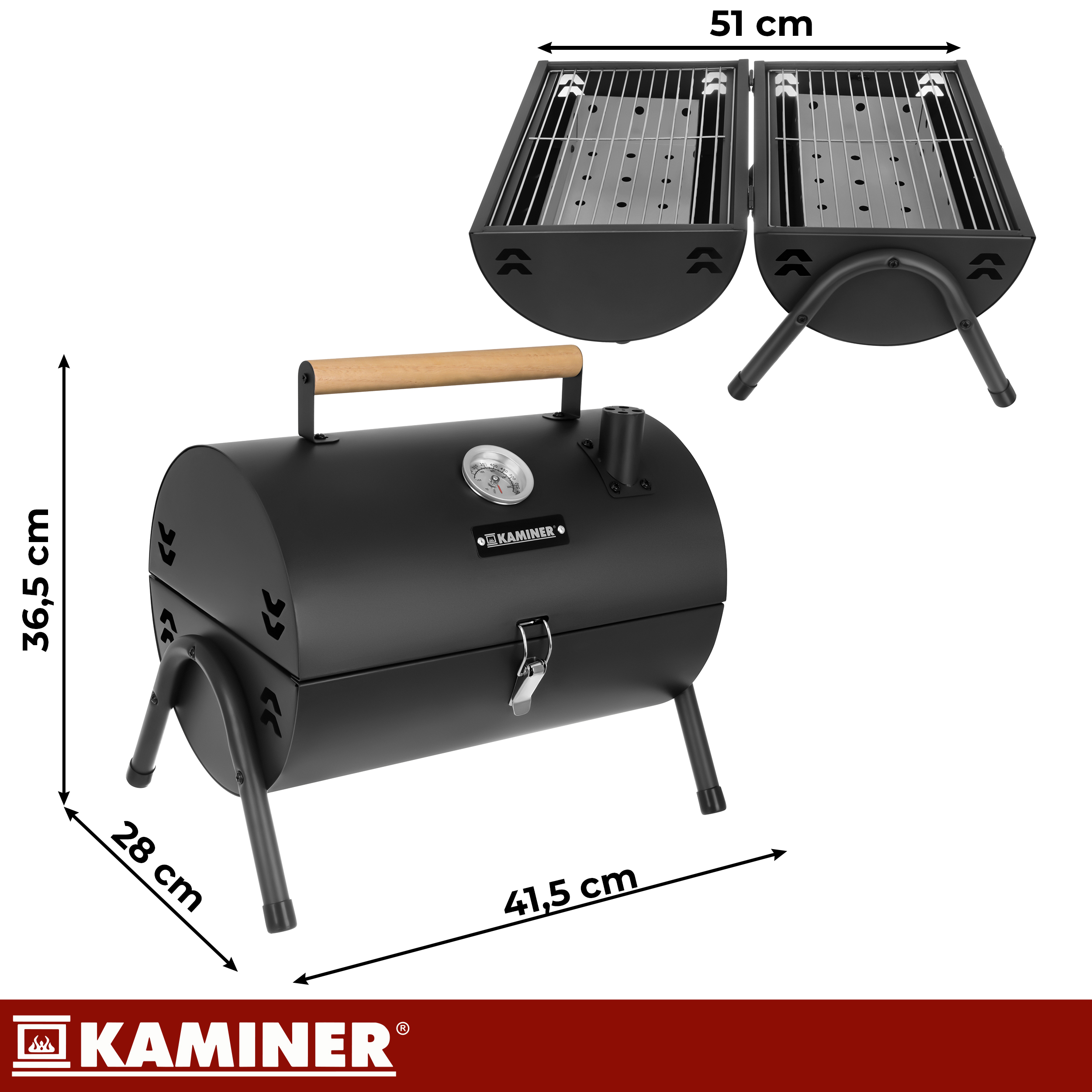 Kaasaskantav söegrill 2 resti ja termomeetriga – Soodukas.Com Kaasaskantav söegrill 2 resti ja termomeetriga - Image 14