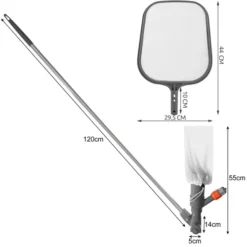 Basseini puhastuskomplekt – veesurvega tolmuimeja ja pinnavõrk Soodukas.Com