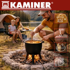 Emailitud malmist lõkkepott kaanega 8L Soodukas.Com