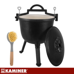 Emailitud malmist lõkkepott kaanega 8L Soodukas.Com