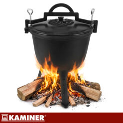 Emailitud malmist lõkkepott kaanega 8L Soodukas.Com