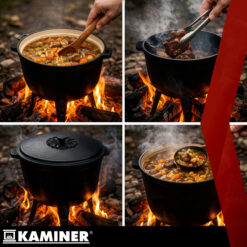 Alternative view of Emailitud malmist lõkkepott kaanega 8L