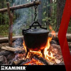 Emailitud malmist lõkkepott kaanega 8L Soodukas.Com