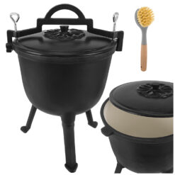 Emailitud malmist lõkkepott kaanega 8L Soodukas.Com