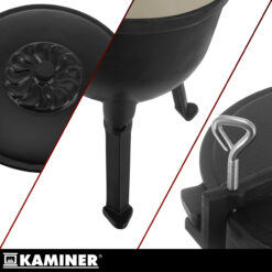 Emailitud malmist lõkkepott kaanega 10L Soodukas.Com