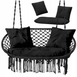 Padjakomplekt kahekohalisele ripptoolile – must