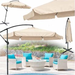 Suur päikesevari reguleeritava kaldega 290cm