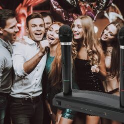 Karaoke kit 2x wireless microphone + station Soodukas.Com