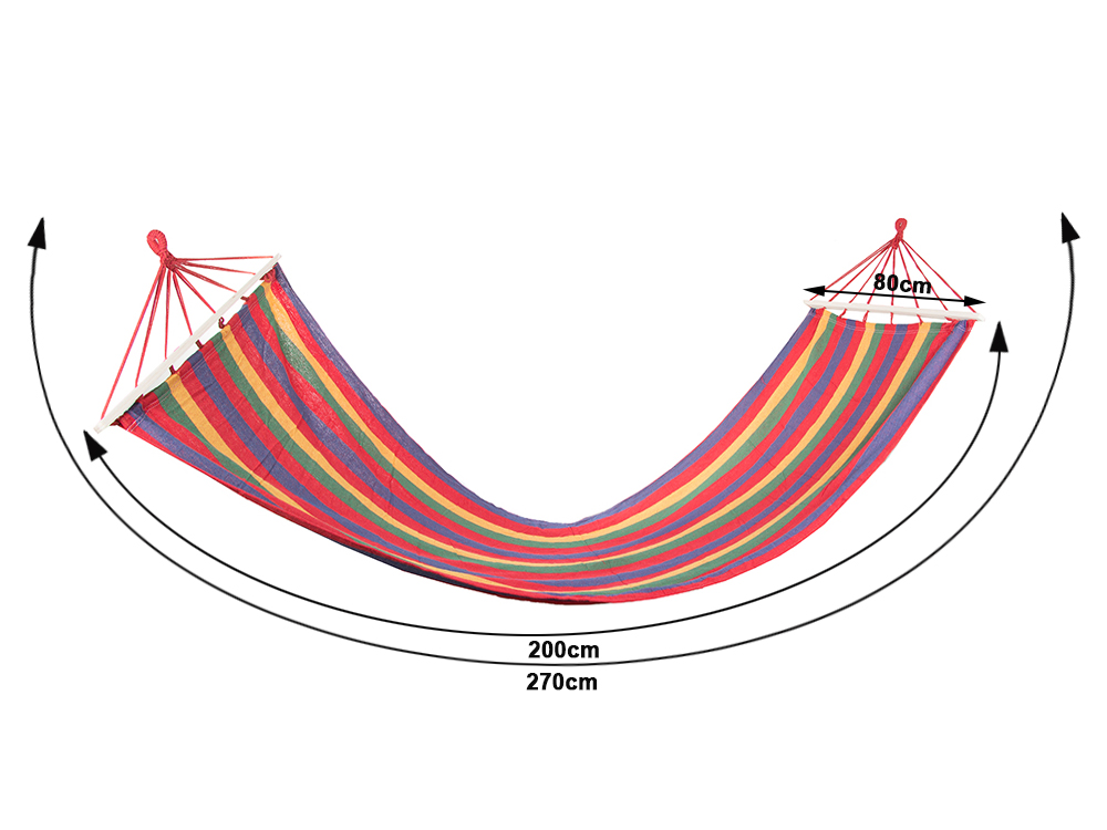 Hamak ogrodowy wzmocniony w paski kolorowy drewno bujak huśtawka 200 x 80 – Soodukas.Com Hamak ogrodowy wzmocniony w paski kolorowy drewno bujak huśtawka 200 x 80 - Image 9