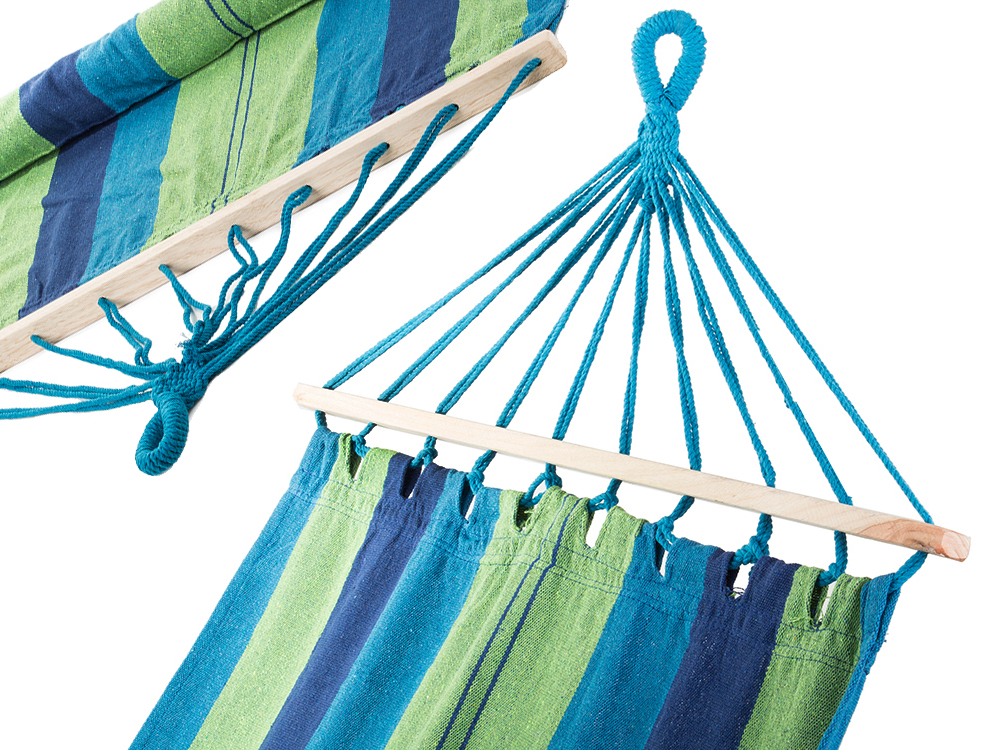 Hamak ogrodowy wzmocniony w paski kolorowy drewno bujak huśtawka 200 x 80 – Soodukas.Com Hamak ogrodowy wzmocniony w paski kolorowy drewno bujak huśtawka 200 x 80 - Image 4