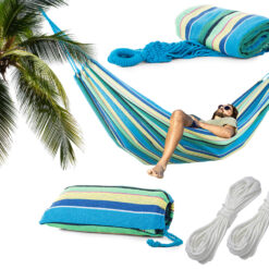 Hamak ogrodowy dwuosobowy xxl turystyczny w paski pokrowiec 200 x 150 duży – Soodukas.Com Hamak ogrodowy dwuosobowy xxl turystyczny w paski pokrowiec 200 x 150 duży Soodukas.Com