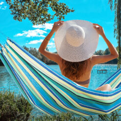 Hamak ogrodowy dwuosobowy xxl turystyczny w paski pokrowiec 200 x 150 duży – Soodukas.Com Hamak ogrodowy dwuosobowy xxl turystyczny w paski pokrowiec 200 x 150 duży Soodukas.Com