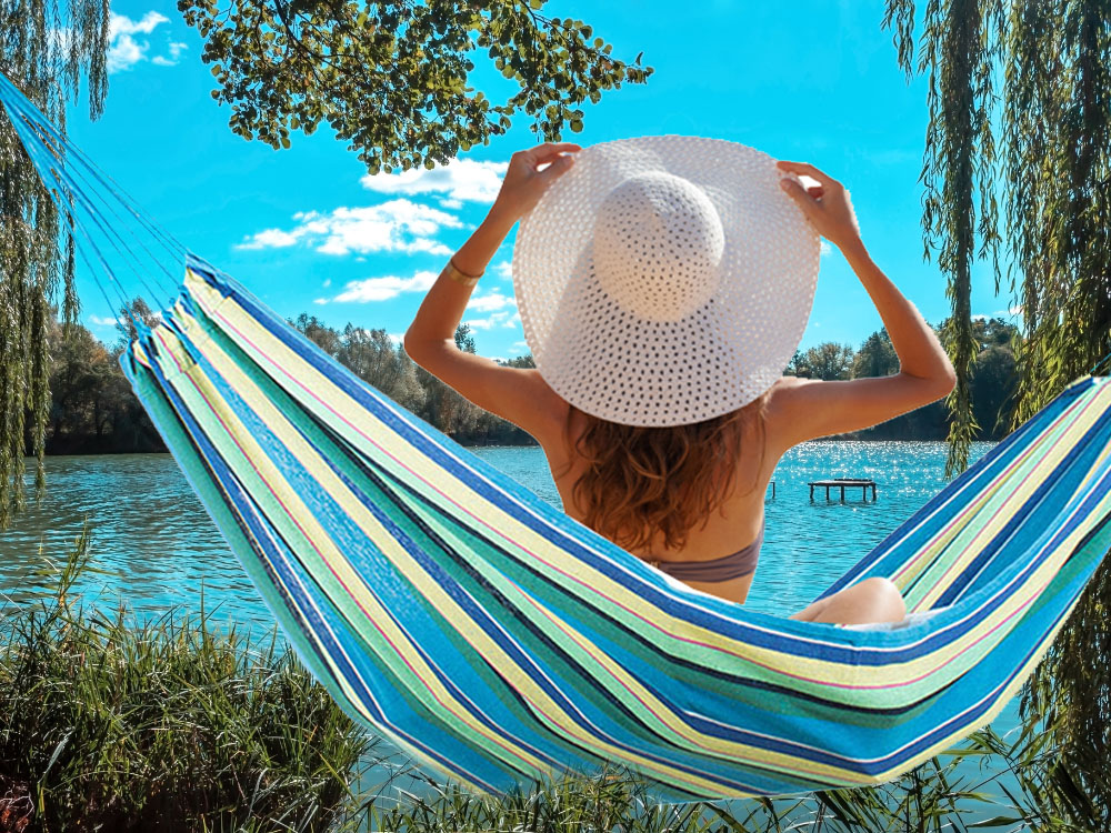 Hamak ogrodowy dwuosobowy xxl turystyczny w paski pokrowiec 200 x 150 duży – Soodukas.Com Hamak ogrodowy dwuosobowy xxl turystyczny w paski pokrowiec 200 x 150 duży - Image 11