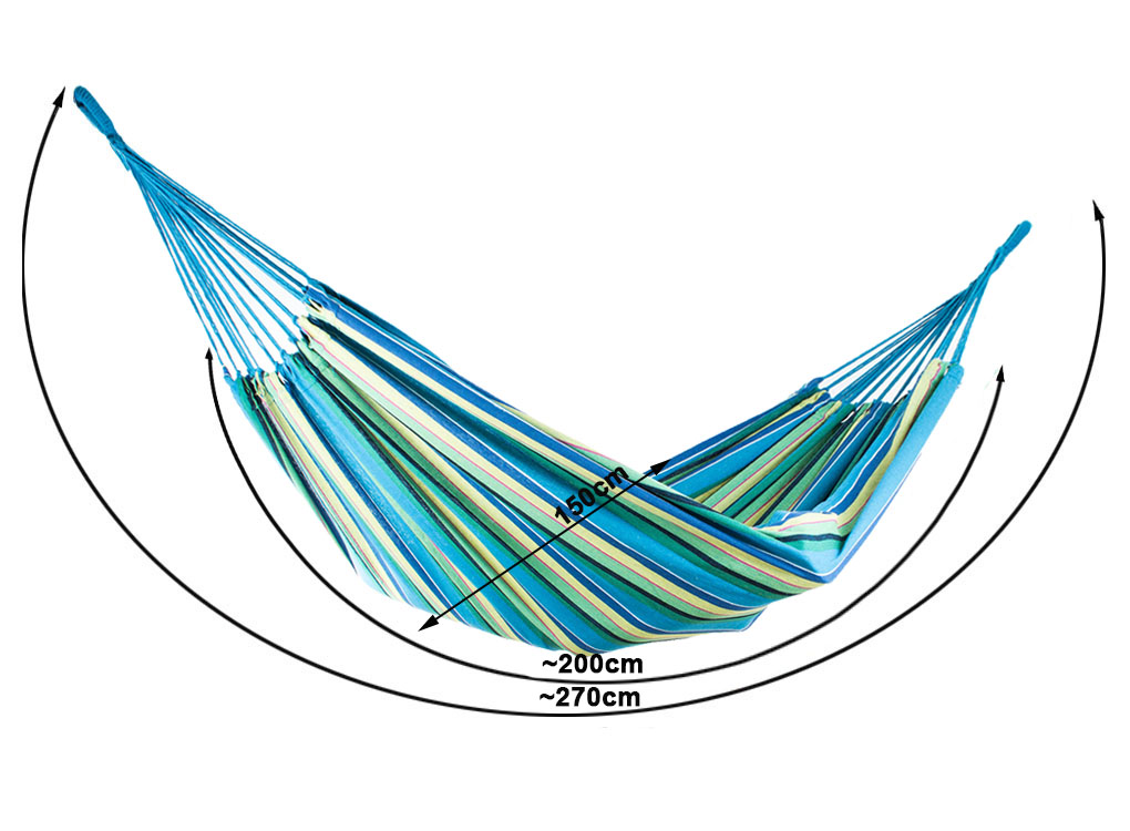 Hamak ogrodowy dwuosobowy xxl turystyczny w paski pokrowiec 200 x 150 duży – Soodukas.Com Hamak ogrodowy dwuosobowy xxl turystyczny w paski pokrowiec 200 x 150 duży - Image 13