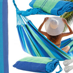 Hamak ogrodowy dwuosobowy xxl turystyczny w paski pokrowiec 200 x 150 duży – Soodukas.Com Hamak ogrodowy dwuosobowy xxl turystyczny w paski pokrowiec 200 x 150 duży Soodukas.Com