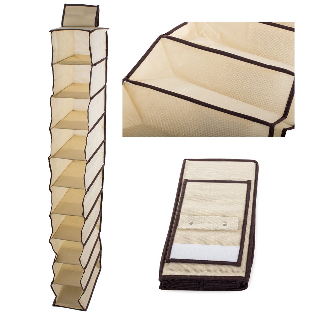 Organizer do szafy wisząca półka z 10 półkami 120 – Soodukas.Com Organizer do szafy wisząca półka z 10 półkami 120