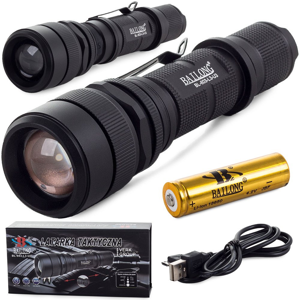 Latarka taktyczna bailong usb led cree xm-l3-u3 – Soodukas.Com Latarka taktyczna bailong usb led cree xm-l3-u3