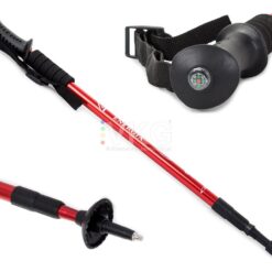 Teleskopowe kijki kije nordic walking kolor czerwony Soodukas.Com