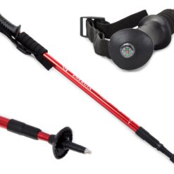 Teleskopowe kijki kije nordic walking kolor czerwony Soodukas.Com