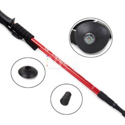 Teleskopowe kijki kije nordic walking kolor czerwony Soodukas.Com