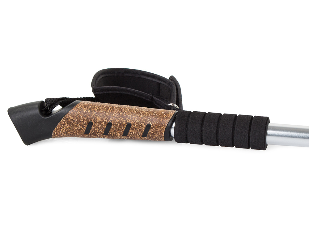 Kij nordic walking z korkową rączką kolor srebrny – Soodukas.Com Kij nordic walking z korkową rączką kolor srebrny - Image 3