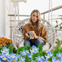 Huśtawka ogrodowa bocianie gniazdo fotel wiszący krzesło boho 80cm Soodukas.Com