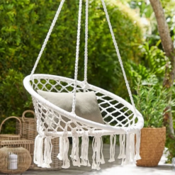 Huśtawka ogrodowa bocianie gniazdo fotel wiszący krzesło boho 80cm Soodukas.Com