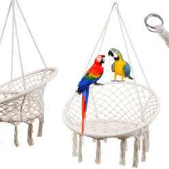 Huśtawka ogrodowa bocianie gniazdo fotel wiszący krzesło boho 80cm Soodukas.Com