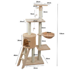 Drapak dla kota drzewko wieża legowisko 138cm – Soodukas.Com Drapak dla kota drzewko wieża legowisko 138cm Soodukas.Com