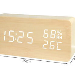 Elektroniczny budzik zegar termometr higrometr usb Soodukas.Com