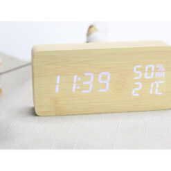 Elektroniczny budzik zegar termometr higrometr usb Soodukas.Com